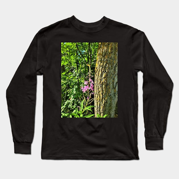 Dragonfly and Fireweed Long Sleeve T-Shirt by Kyarwon